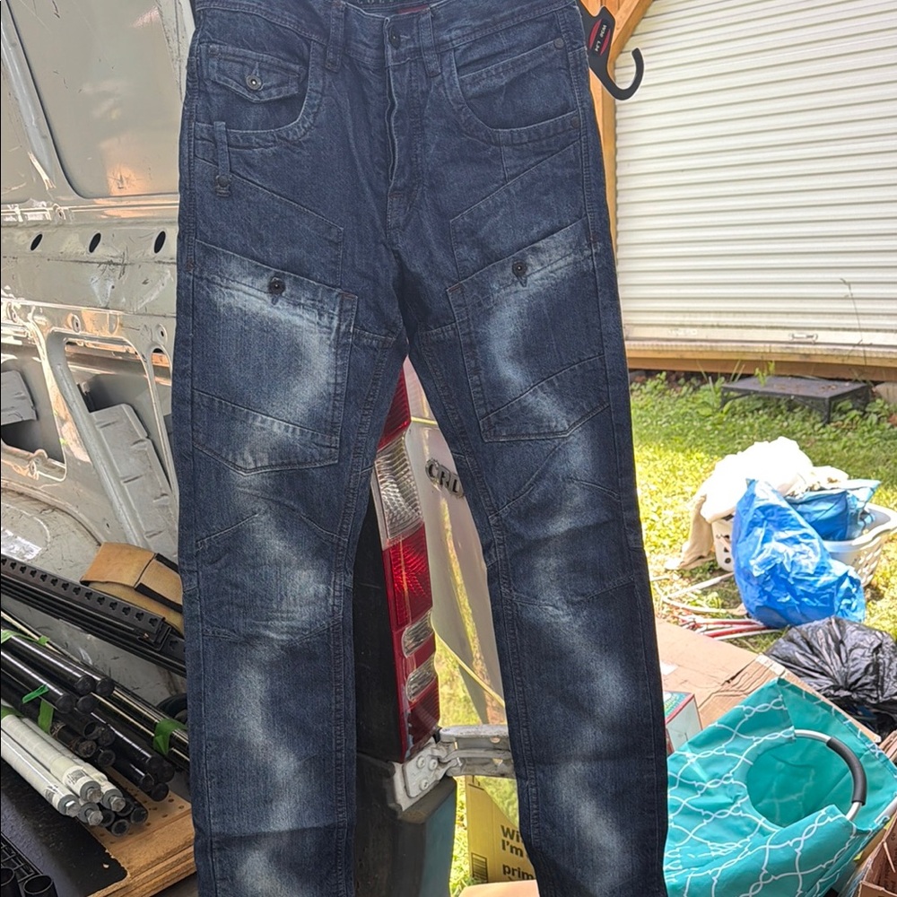 Men's Dark Wash Blue Slim Jeans 30 x 34